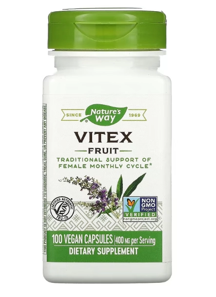 Vitex (Desequilíbrio Hormonal), 400mg, 100 Cápsulas, Nature's Way