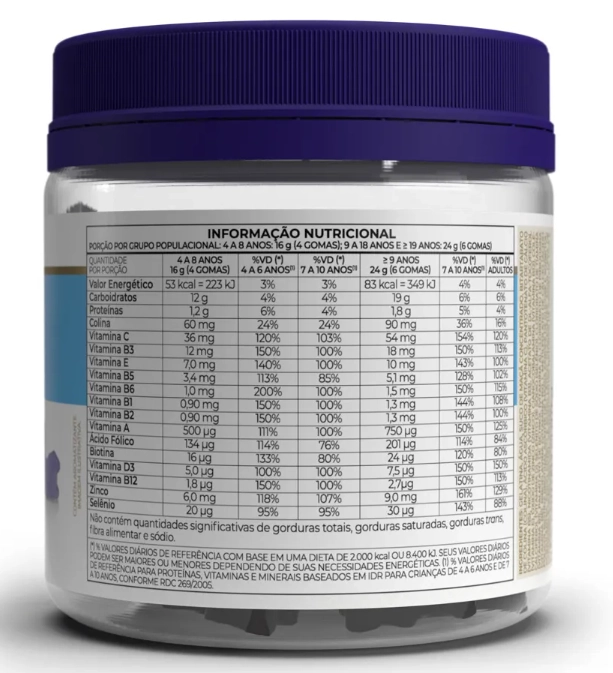 Vitabear, 60 Gomas Sabor Frutas, Vitafor