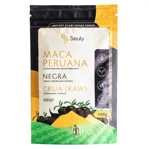 Maca Negra em pó, 100g, Souly