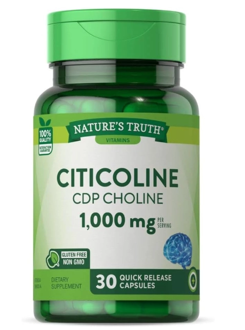 Citicoline 1000mg, 30 Cápsulas, Natures Truth