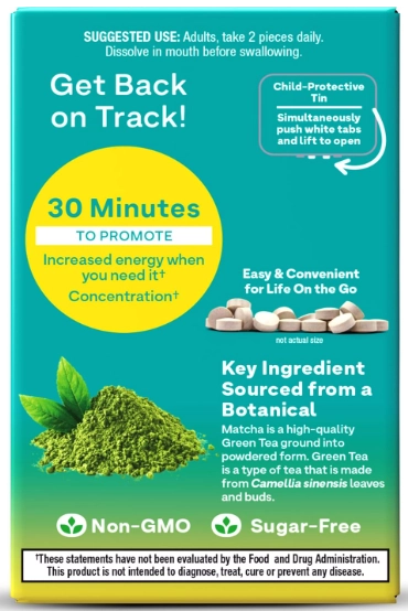 Quick Balance Mints, Suplemento Energético, 30 balas com chá Verde limão, Natrol