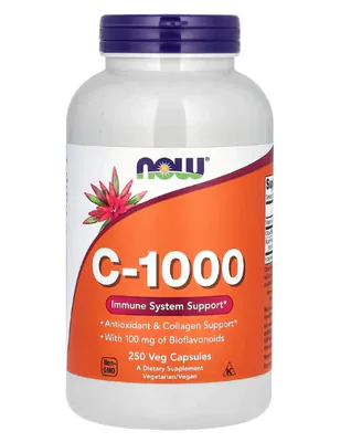 Vitamina C-1000 com Bioflavonoides, 250 Cápsulas, Now