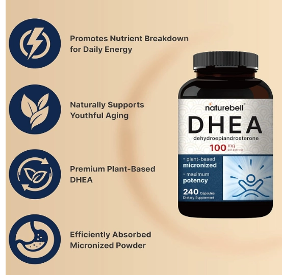 DHEA 100mg, 240 Cápsulas, Naturebell