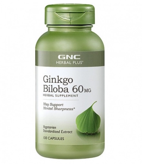 Ginkgo Biloba, 60mg, 100 Cápsulas, GNC