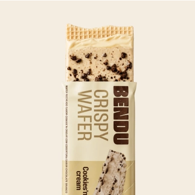 Crispy Wafer, 10g de Proteína,  Sem Açúcar, Kit com 3 Unidades, Sabores, Bendu