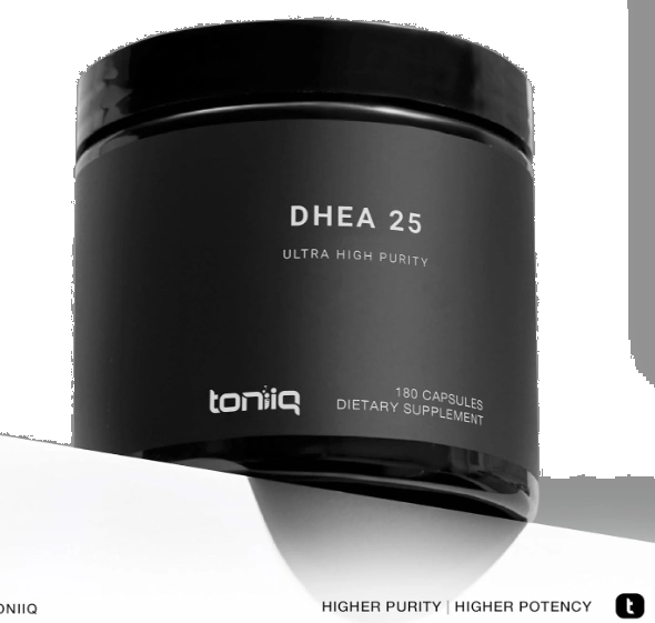 DHEA 25mg, Ultra High Strength, 180 Cápsulas, Toniiq