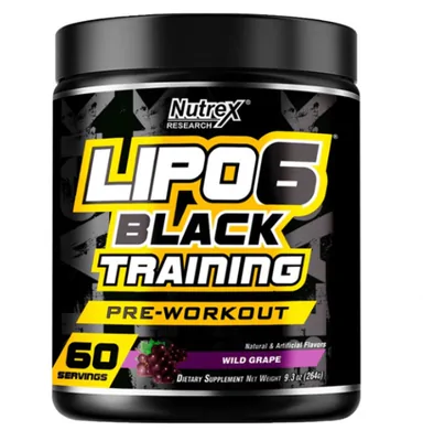 Lipo6 Black Training, Sabor Wild Grape, 264g, Nutrex