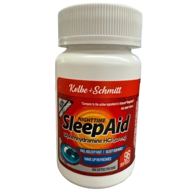 Nighttime Sleep Aid, diphenhydramine hcl 50mg, 96 Cápsulas, Kolbe + Schmitt