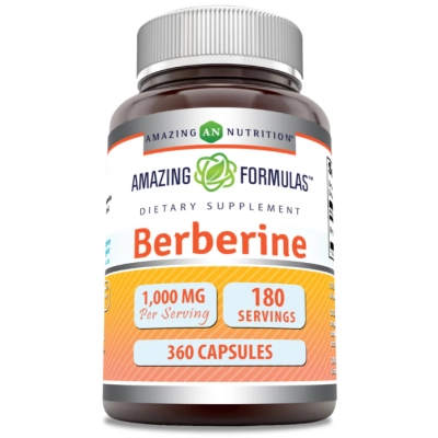 Berberina 1000mg, 360 Cápsulas, Amazing Formulas