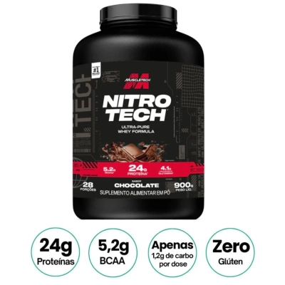 Whey Nitro Tech, 900g Sabores, Muscletech