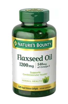 Flaxseed Oil, Óleo de linhaça, 1200mg, 125 cápsulas, Nature's Bounty