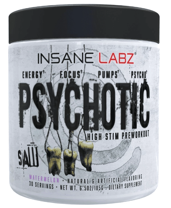 Pré-Treino Psychotic High Stim com OxyGold e AMPiberry, Sabores, Insane Labz
