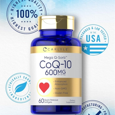 CoQ-10, 600mg, 60 Softgels, Carlyle
