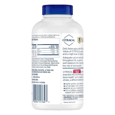 Citracal, Suplemento de Cálcio + D3, Máximo Plus, 120 Cápsulas Revestidas, Bayer