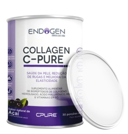 Collagen C-PURE, Colágeno 300g Sabor Açaí, Endogen