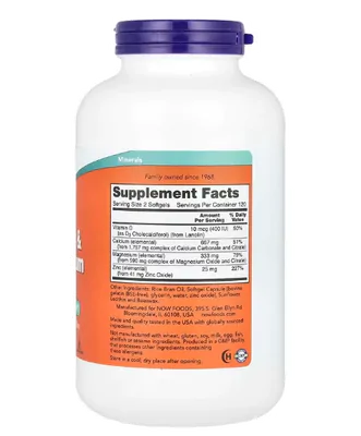 Cálcio e Magnésio, 240 Cápsulas, Now