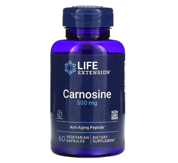 Carnosina 500mg, 60 Cápsulas, Life Extension