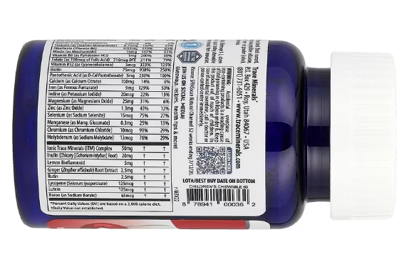 Multivitamínico Infantil, 60 Bolachas Mastigáveis Sabor Cereja Selvagem, Trace Minerals