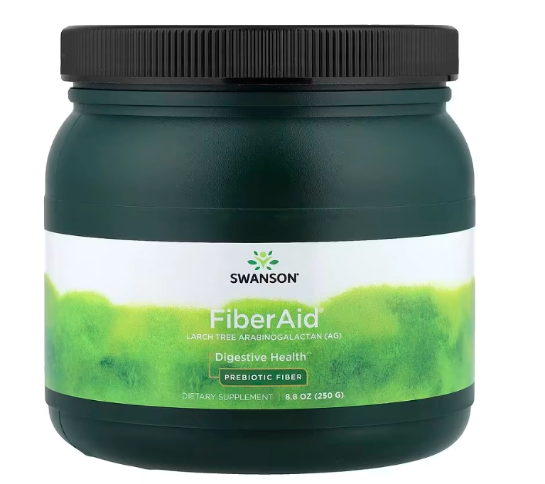 FiberAid Arabinogalactano de Larício, 250g Sem Sabor, Swanson