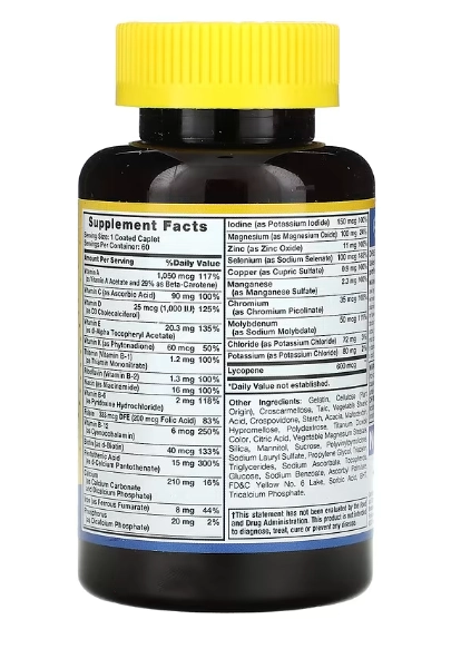 Multivitamínico ABC Complete Men's, Fórmula Mineral, 60 Cápsulas, Sundance