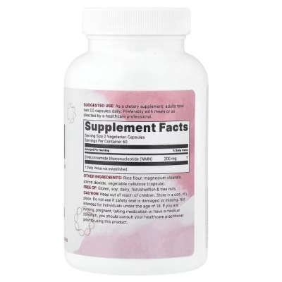 NMN 200mg, 120 Cápsulas, Micro Ingredients