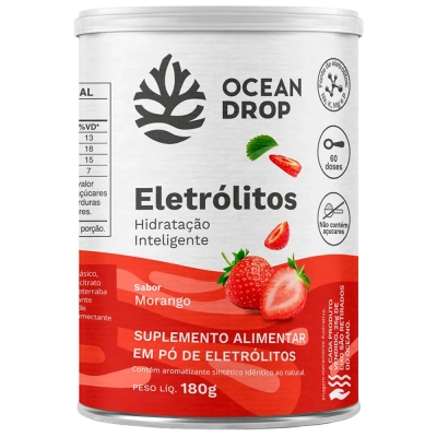 Eletólitos, Suporte à Hidratação e Reposição de Minerais, 180g, 60 Doses, Ocean Drop