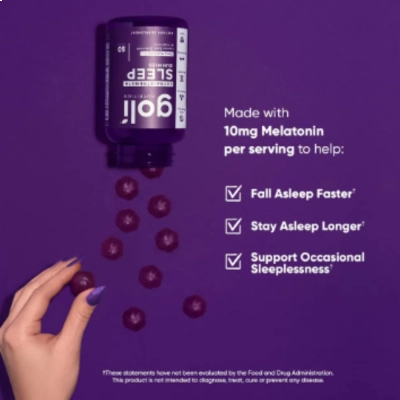 Extra Strength Sleep Gummies, 50 Gomas – Golí Nutrition