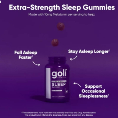 Extra Strength Sleep Gummies, 50 Gomas – Golí Nutrition