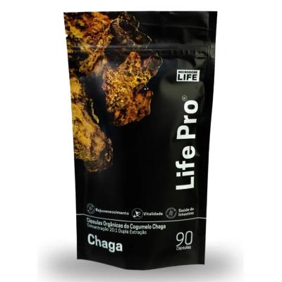 Extrato Chaga, Cogumelo do Antienvelhecimento, Para Pele e Bem-estar Digestivo, 90 Cápsulas, Microdose Life