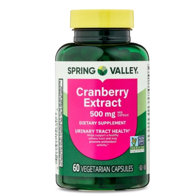 Extrato de Cranberry 500mg,  60 Cápsulas, Spring Valley