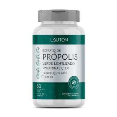 Extrato de Própolis Verde Liofilizado - 60 comprimidos - Lauton