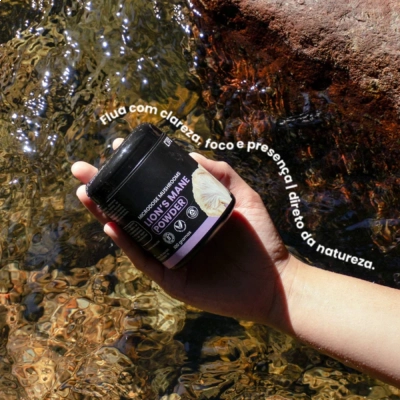 Extrato Lions's Mane Powder,  Juba de leão, 100g, Auxilio no Foco e Memória, Microdose Life