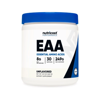EAA Powder, 30 Doses Sem Sabor, Aminoácidos Essenciais, Nutricost