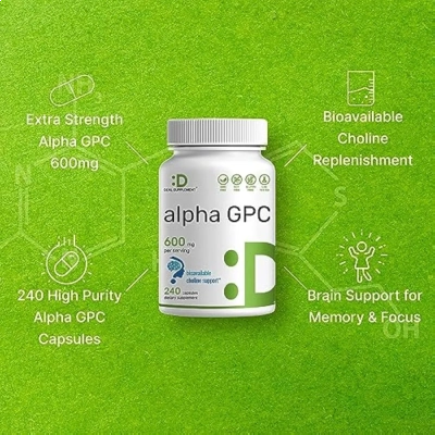 Alpha GPC, 600mg, 240 Cápsulas, Deal Supplement