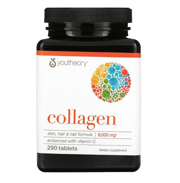 Colágeno com Vitamina C, 6000mg, 290 Comprimidos, Youtheory