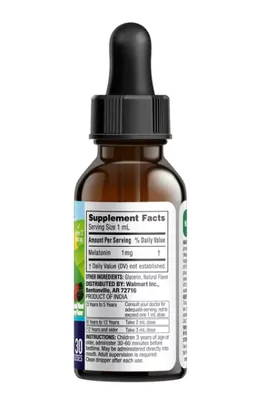 Melatonina Kids 1mg, Sabor framboesa 30ml, Spring Valley
