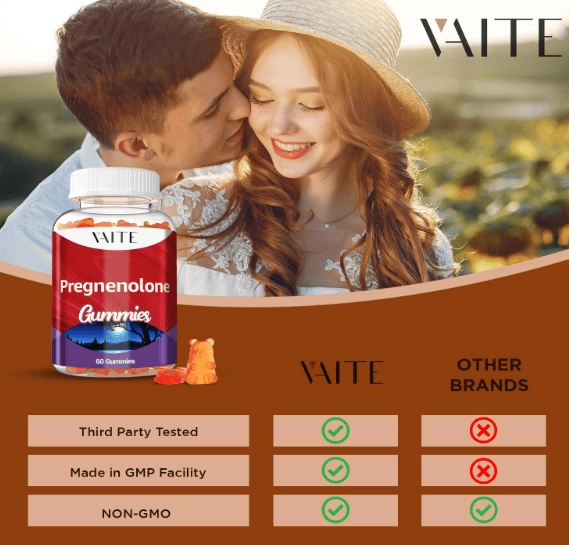 Pregnenolona 100mg, 60 Gomas Sabor Maçã, Vaite