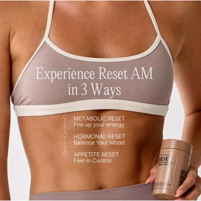 Reset AM Metabolism and Hormone, Metabolismo e Equilíbrio Hormonal, Regulação do Apetite, 90 Cápsulas, Paulina Fitness