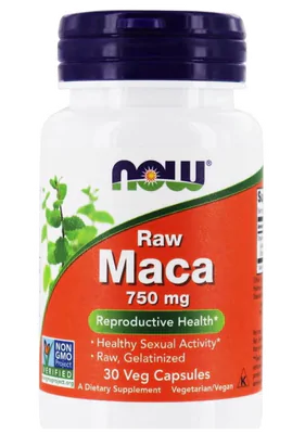 Maca, 750 mg, 30 Cápsulas, Now