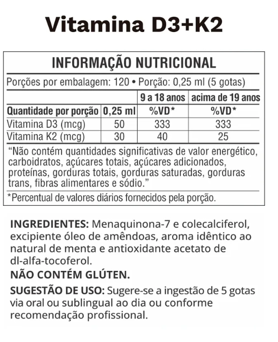 Vitamina D3 + K2, 30ml, Ocean Drop