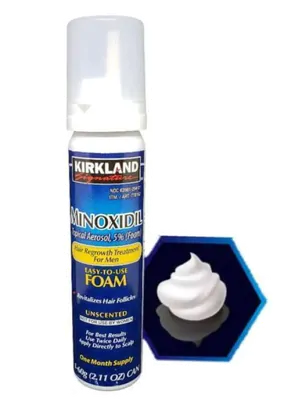 Minoxidil for Men, Aerosol foam, 60g, Kirkland