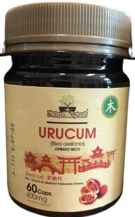 Urucum Extrato Seco, 60 Cápsulas, Folhas e Raizes 