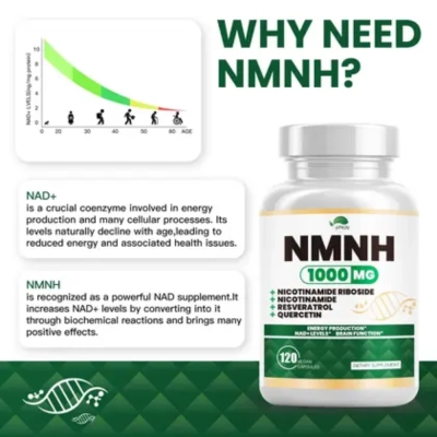 Suplemento Nmnh 1000mg, 120 Cápsulas - Vpkin 