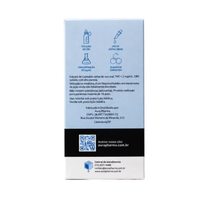Extrato de CBD, 50mg, 10ml,  Aurapharma