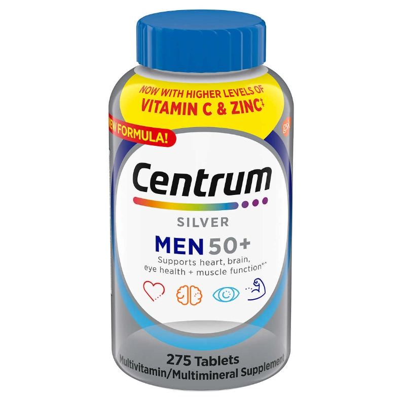 Centrum Silver Men 50+, 275 Comprimidos, Importado
