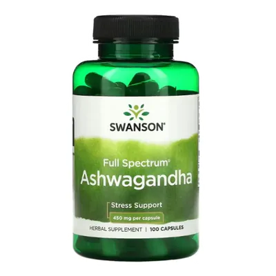 Ashwagandha, 450 g, 100 Cápsulas, Swanson