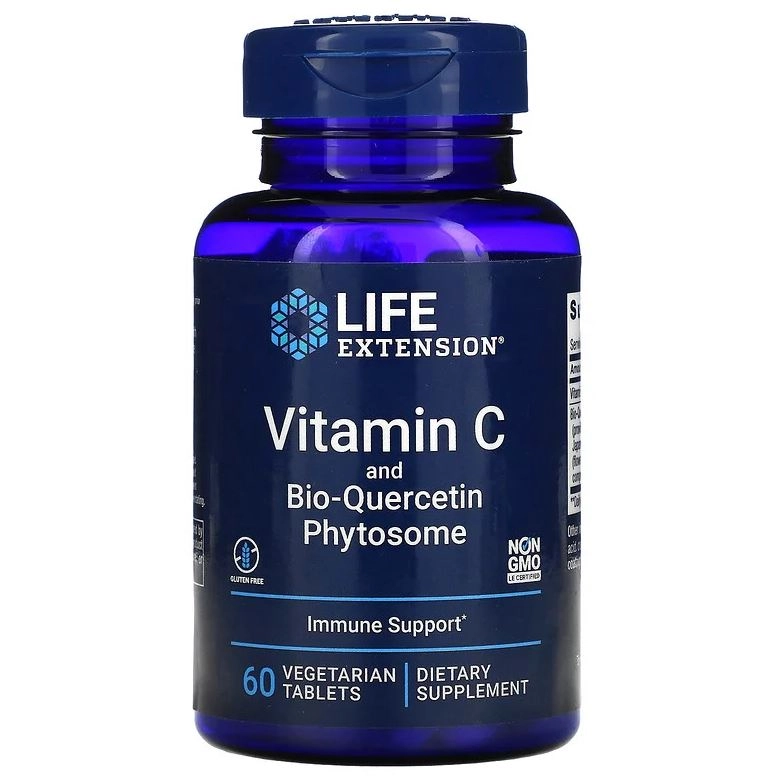 Vitamina C + Fitossomo de Bioquercetina, 60 Comprimidos, Life Extension
