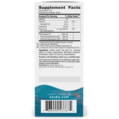 DHA Babys, 60ml Sem sabor, Nordic Naturals