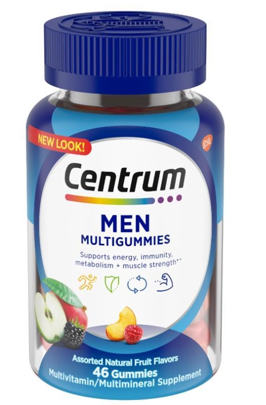 Centrum Men Multigummies, Multivitamínico masculino, 46 Gomas Sabor Frutas