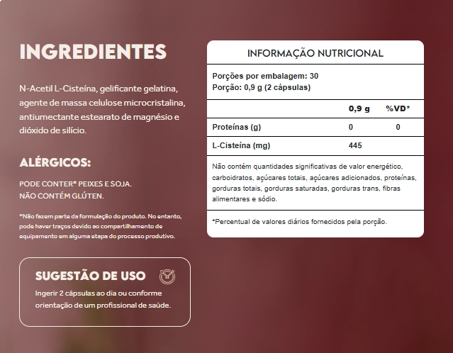 Nac Acetilcisteína, 60 Cápsulas, Puravida